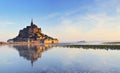 Dawn at Mont Saint Michel. France Royalty Free Stock Photo