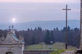 Dawn in the Mountains of the Holy Cross, view of the Helmet Mountain Royalty Free Stock Photo