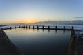 Dawn Ocean Pool Horizon Royalty Free Stock Photo