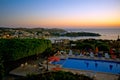 The dawn over Agia Pelagia, Crete, Greece Royalty Free Stock Photo