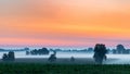 Dawn over the Donaumoos in Bavaria