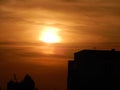 Dawn over high-rise buildings