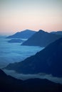 Dawn Over The Sea Of Fog Royalty Free Stock Photo