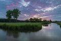 Dawn at Paar river in Bavaria Royalty Free Stock Photo