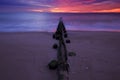 Dawn pilings Royalty Free Stock Photo