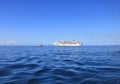 Dawn Princess, ship of Princes Cruises line anchored at sea by Lahaina, Hawaii island Royalty Free Stock Photo