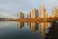 Dawn Reflection, Vancouver Condominiums Royalty Free Stock Photo