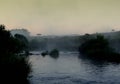 Dawn on the Rio Camisas in cambara do sul , brazil Royalty Free Stock Photo