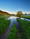 Dawn in the river valley Royalty Free Stock Photo