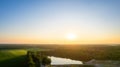 Dawn's Early Light Over Countryside Lake Royalty Free Stock Photo