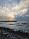 Dawn on Sagunto beach Royalty Free Stock Photo