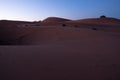 Dawn in the Sahara desert. Empty dunes landscape