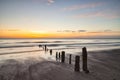 Dawn, Sandsend Beach, North Yorkshire Royalty Free Stock Photo