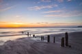 Dawn, Sandsend Beach, North Yorkshire Royalty Free Stock Photo