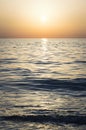 Dawn on the sea, sunny lane on the water Royalty Free Stock Photo