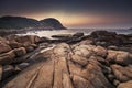 Dawn at Shek O Beach, Hong Kong Royalty Free Stock Photo