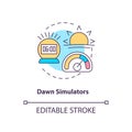 Dawn simulators concept icon