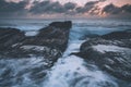 Dawn Skies, Moody Seas and Rocky Chasms Landscapes Royalty Free Stock Photo