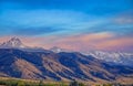 Dawn sky over Montana foothills