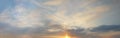 Dawn sky panorama. Morning sky