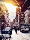 Dawn on the streets of Strasbourg. Street photography