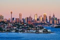 Dawn to Sunrise Lighting Up Sydney CBD Buildings, Australia
