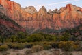 Dawn at Towers of the Virgin, Zion National Park, Utah Royalty Free Stock Photo