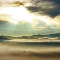 Dawn in tropical mountains Sri Lanka