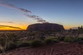 Dawn at Uluru in Australia Royalty Free Stock Photo