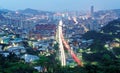 Dawn view of Keelung, a beautiful harbor city in northern Taiwan Royalty Free Stock Photo