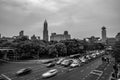 Traffic in Shanghai in B&W