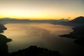 Dawn views of Lake Atitlan from the heights of Indian Nose