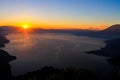 Dawn views of Lake Atitlan from the heights of Indian Nose pointview