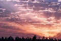 Cloudy wintery sky