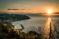 Dawning in Bordighera, Italy Royalty Free Stock Photo