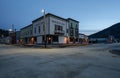 Early Morning View of Midnight Sun Hotel in Dawson City