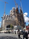 View of amazing unique Sagrada Familia, Barcelona,Spain