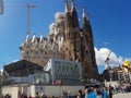 View of amazing unique Sagrada Familia, Barcelona,Spain