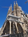 View of amazing unique Sagrada Familia, Barcelona,Spain