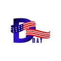 D-Day Vector Template Design Illustration