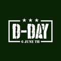 D-Day Logo Vector Template Design Illustration