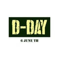 D-Day Logo Vector Template Design Illustration