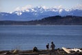 Day at the Beach Edmonds Washington Royalty Free Stock Photo