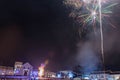 December fireworks festival in Villa de Leyva, Colombia Royalty Free Stock Photo