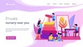 Nursery school concept landing page