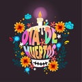 Day of the dead celebration print Royalty Free Stock Photo