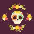 Day of the dead colorful vector illustration.