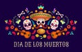 Day of the dead, Dia de los moertos, banner with colorful Mexican flowers.