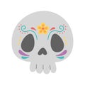 Day of the dead, floral skull flower decoration mexican celebration