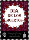 Day of the dead flyer, poster, invitation. Dia de Muertos template card for your design. Holiday in Mexico concept